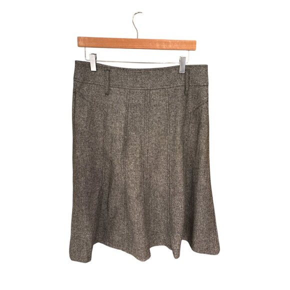 Yessica Womens Gray Tweed A-Line Skirt Size L Polyester Blend Classic Style - Picture 1 of 9